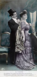 Vintage französische Postkarte, um 1900