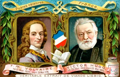 Voltaire und Victor Hugo, ca. 1900