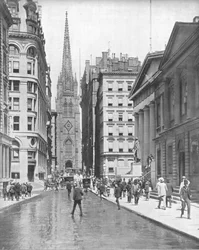 Wall Street, New York, USA, um 1900