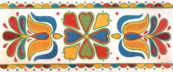 Wanddekoration, Mähren, Tschechoslowakei, 1928