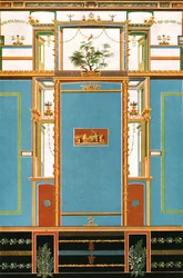 Wanddekoration, Pompeji, Italien, 1928