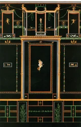 Wanddekoration, Pompeji, Italien, 1928