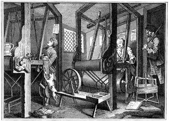 Weben in Spitalfields, London, 1747-1894