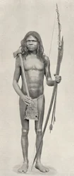 Wedda mit Bogen, Pfeilen und Beil, 1926