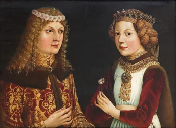 Hochzeitsporträt von Ladislaus dem Nachgeborenen 1440-1457 und Magdalena von Valois 1443-1495