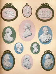 Wedgwood-Porträtmedaillons im Besitz von Messrs. Stoner & Evans