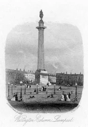 Wellington-Säule, Liverpool, 1864