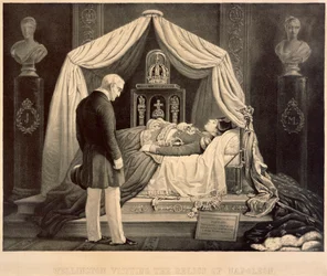 Wellington besucht die Reliquien Napoleons, 19. Jahrhundert