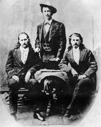 Wild Bill Hickok, Texas Jack Omohundro und Buffalo Bill Cody, um 1870er Jahre, 1954