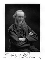William Thomson, Lord Kelvin, irisch-schottischer Mathematiker, Physiker und Ingenieur, 1877