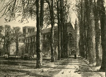 Kathedrale von Winchester, von Nordwesten, 1898