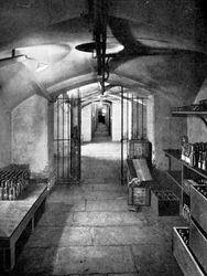 Weinkeller des House of Commons, Westminster, ca. 1905