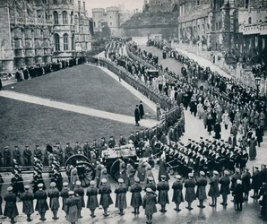 Innerhalb der Mauern des historischen Windsor Castle, 1936