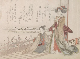 Frau und Jugend auf einer Veranda, 1806