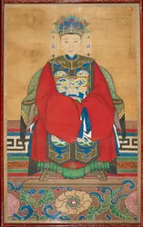 Frau gekleidet als Ehefrau eines Beamten, 19. Jahrhundert