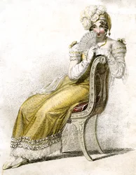 Frau mit einem Fächer