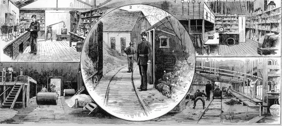 Arbeiter bei der Nobel Explosives Company Limited, Ardeer, Ayrshire