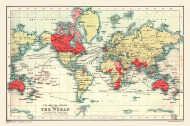 Weltkarte des Britischen Empire, 1902