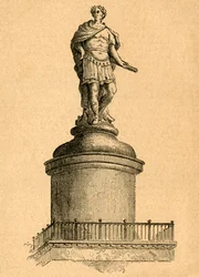 Wrens Originalentwurf für den Gipfel des Denkmals, 1897