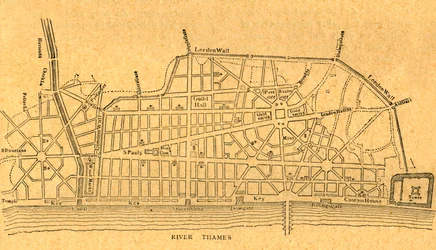 Wrens Plan zum Wiederaufbau Londons, 1897