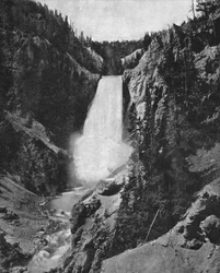 Yellowstone-Fälle, Wyoming, USA, ca. 1900