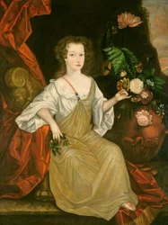 Junge Frau mit einem Schmetterling, ca. 1710