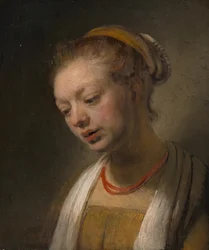 Junge Frau mit roter Halskette, ca. 1645