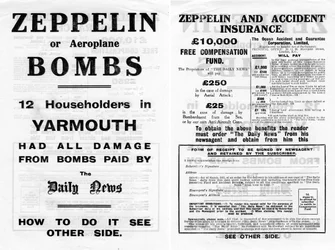 Zeppelin- und Unfallversicherungswerbung, 1910