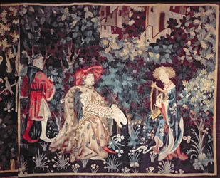 Das Konzert, Wandteppich aus Arras, 1420