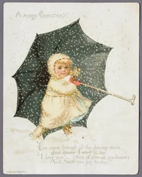 Fröhliche Weihnachten, Weihnachtskarte, 1888