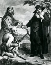 Blinder Kläger, Lahmer Beklagter teilen, Die freundlichen Gesetze unparteiische Fürsorge, Eine Muschel für ihn, eine Muschel für dich, Die Mitte ist die Anwaltsgebühr, ca. 1700-40