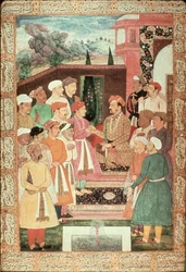 Parviz empfängt sein Publikum, Jahangir-Schule, Mughal