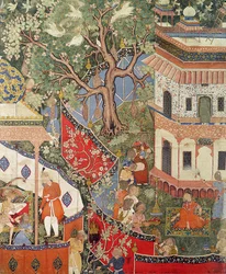 Rustam entdeckt das Mädchen, das seine Liebe an Mihr Afruz verraten hat, aus dem 