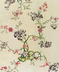 Seidenentwurf von Anna Maria Garthwaite, 1740