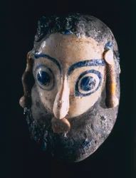 00367 Bartkopf-Anhänger, aus Karthago, Tunesien, Phönizisch, 4.-3. Jahrhundert v. Chr.
