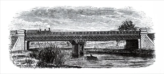 Eine Fachwerkbrücke