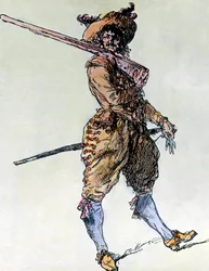 Ein Musketier aus der Zeit des Dreißigjährigen Krieges