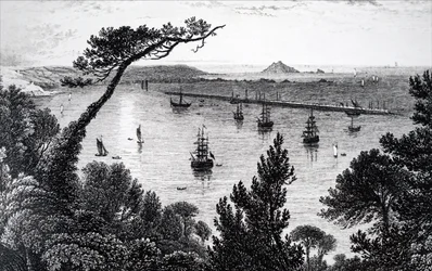 Ein Blick auf den Hafen von Plymouth