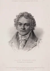 Alois Senefelder, deutscher Erfinder der Lithografie, ca. 1810
