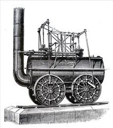 Eine Lokomotive I gebaut von George Stephenson