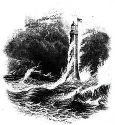 Bell Rock Leuchtturm in einem Sturm