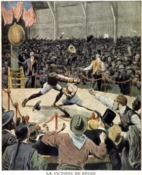 Boxer Jack Johnson gewinnt den Weltmeistertitel