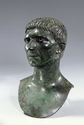 Bronzekopf eines Mannes, Römisch, Anfang des 1. Jahrhunderts v. Chr. oder 2. Jahrhundert n. Chr.