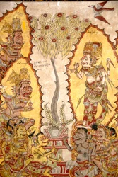 Deckenmalereien im Königspalast; Götter und Dämonen; Kerta Gosa; Taman Gili Palast; Klungkung; Semarapura; Bali; Indonesien; Südostasien; Asien