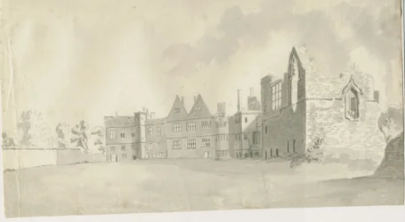Dudley Castle - Der Bergfried: Sepia-Waschzeichnung, nd [ca. 1790]