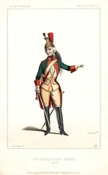 Englische Schauspielerin Pauline Virginie Dejazet als Gentil Bernard, ou L