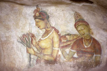 Fresko/Damen von Sigiriya/Sri Lanka