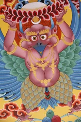 Garuda. Kopan-Kloster, Kathmandu, Nepal