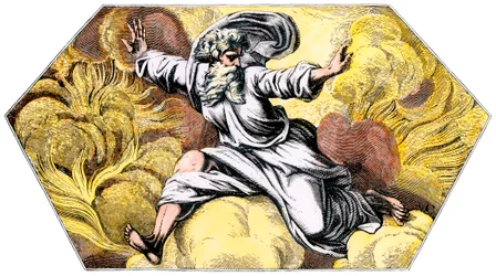 Gott erschafft Himmel und Erde (Farbstich aus der Loggia des Vatikans von Raphael)