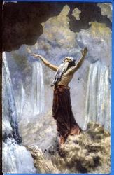 Gott erschafft die Wasser, ca. 1914 (Postkarte)
